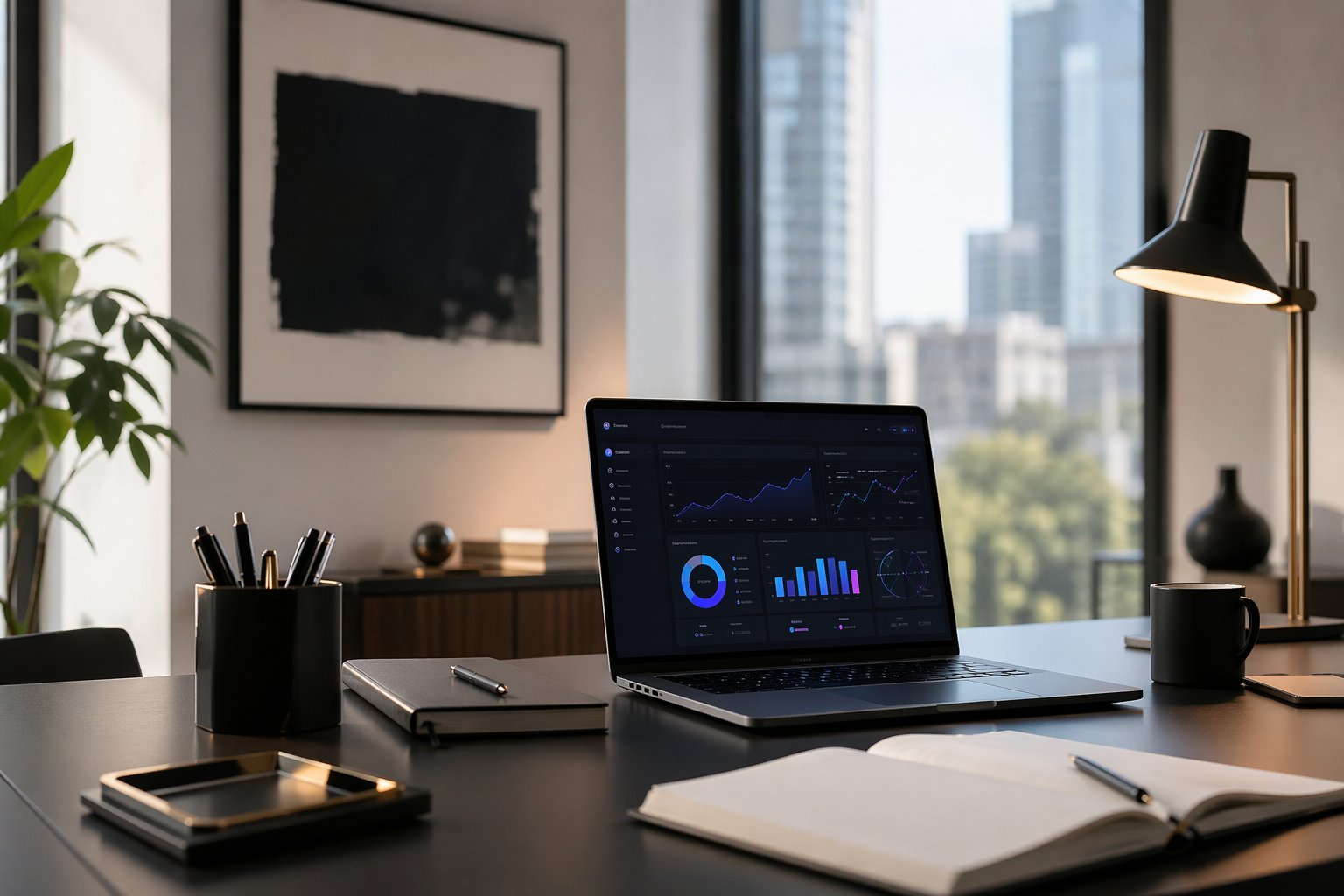 Office workspace — interior detail of IA Consulting Major