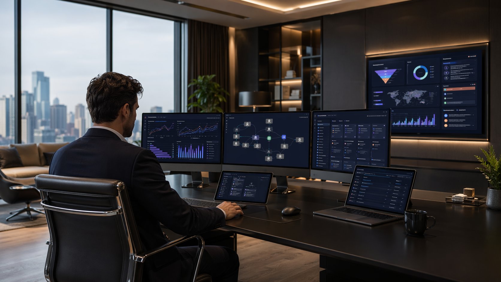 System architecture — orchestration diagram for AI marketing automation